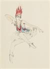 WALTER SCHNACKENBERG (1880-1961). BALLET UND PANTOMINE. Portfolio with 22 plates. 1920. 20x15 inches, 52x40 cm. Georg Müller, Munich